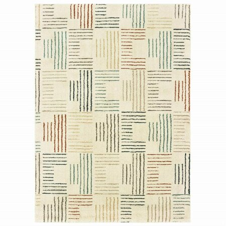 HOMEROOTS 6 x 9 ft. Ivory Multi Neutral Tone Scratch Indoor Area Rug 384296